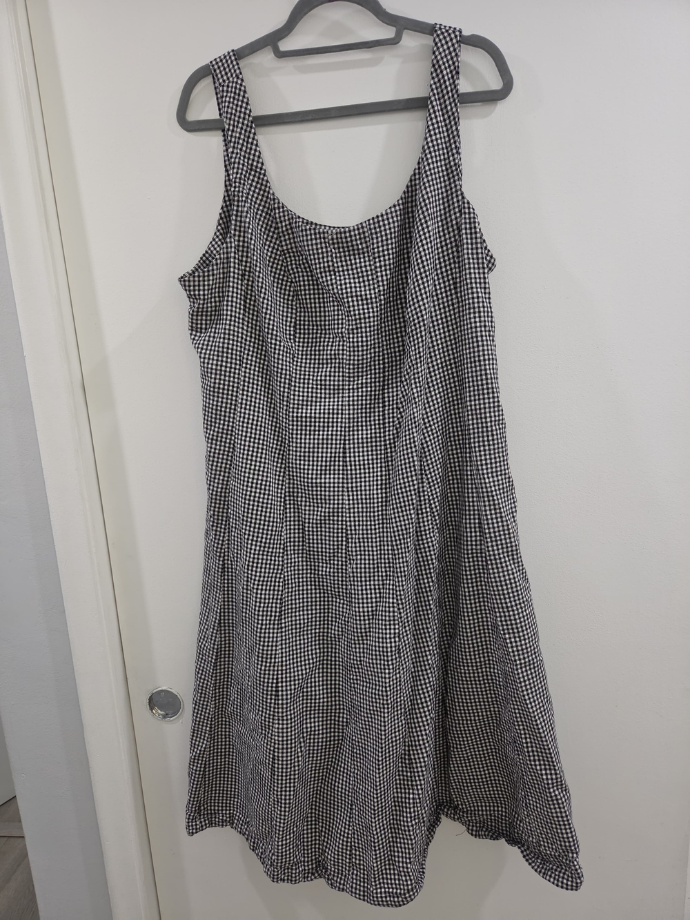 a new day Black & White Gingham Midi Sundress